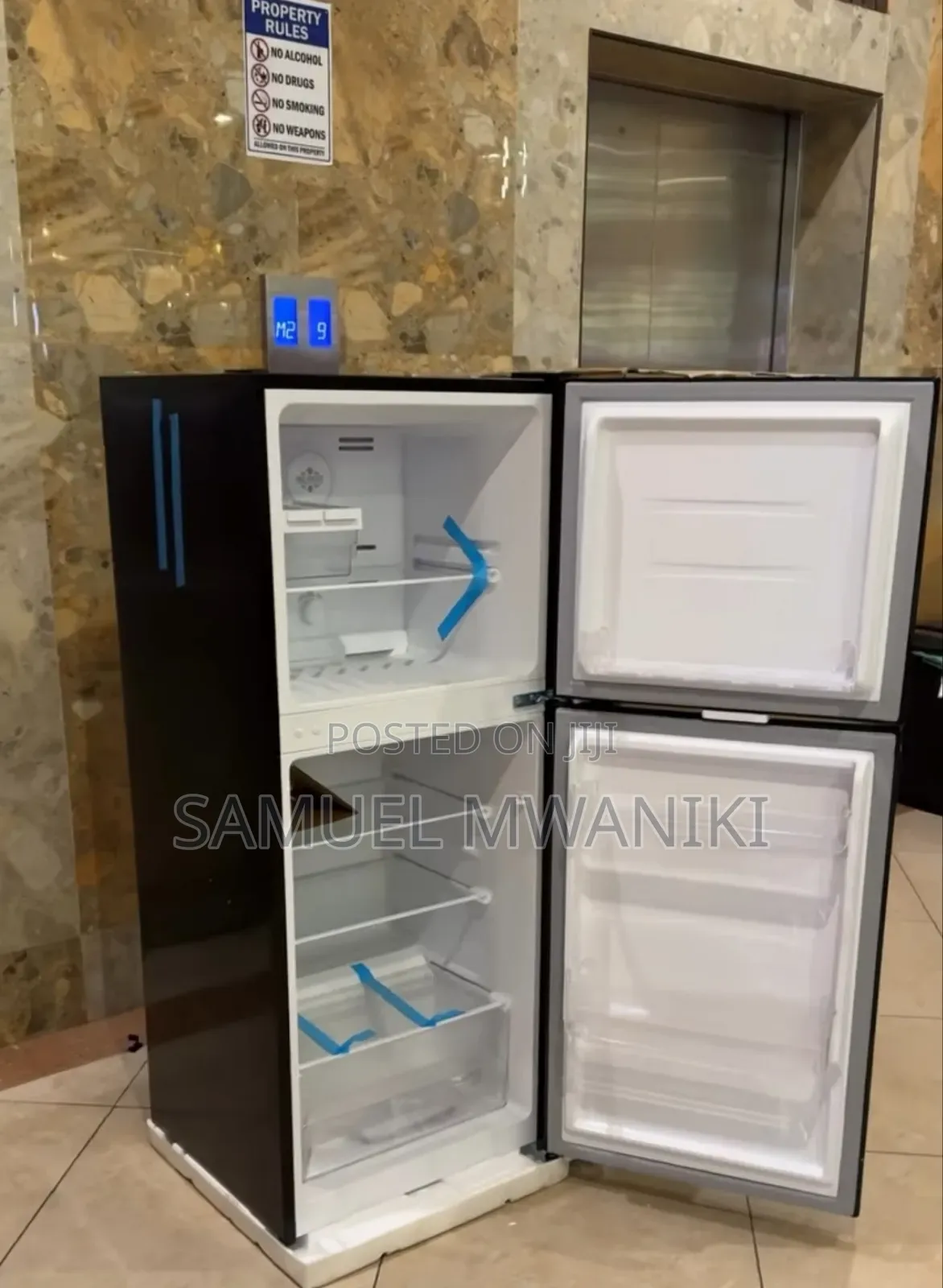 Von 181 Liters Double Door No Frost Fridge Dark Inox