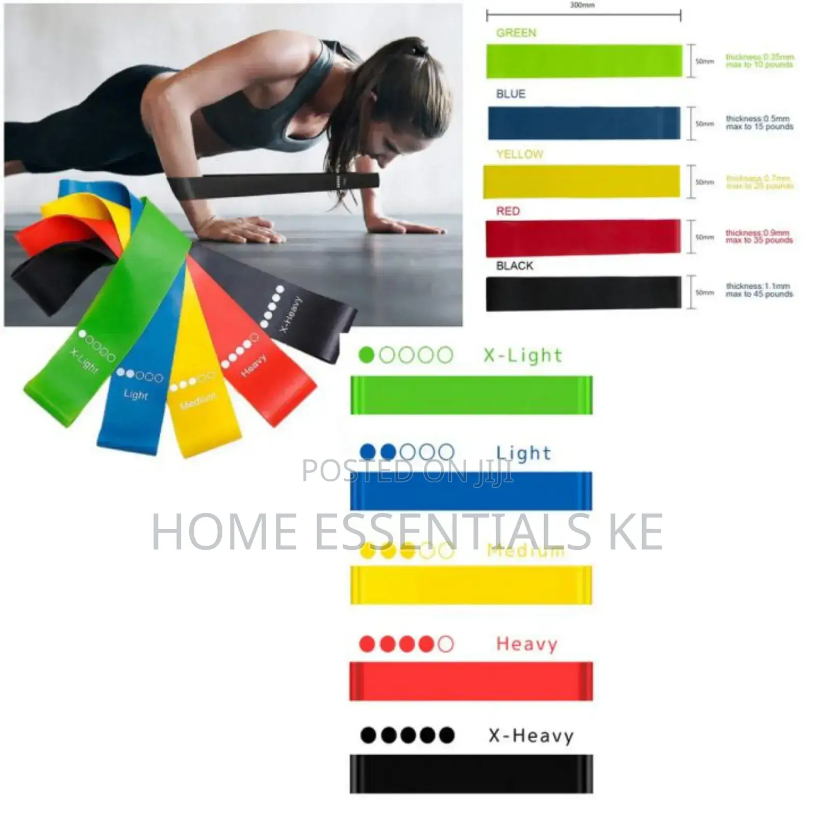 5pcs Exercise Premium Resistance Bands