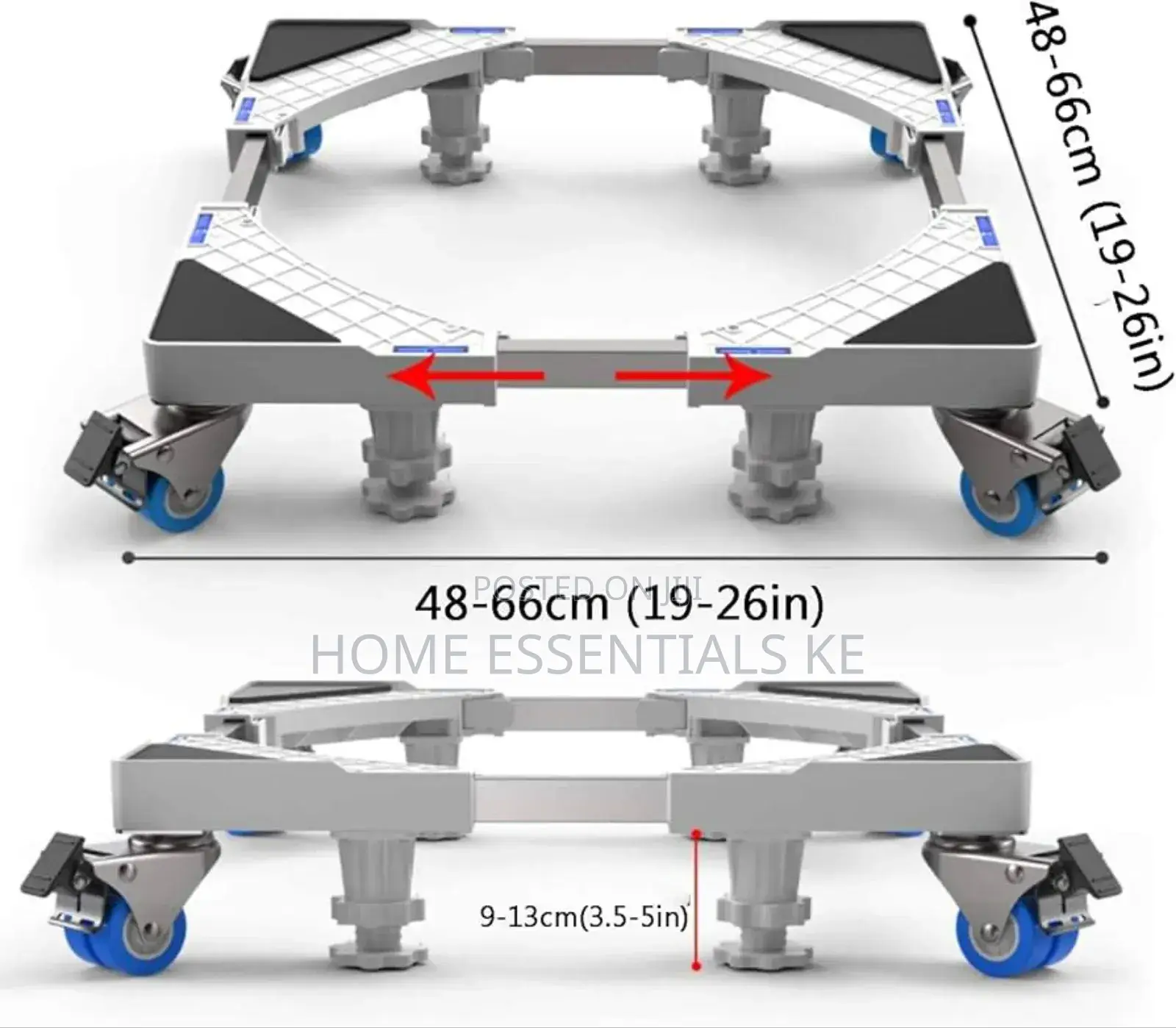 Heavy Duty 150kg Fridge Stand Washing Machine Stand Trolley