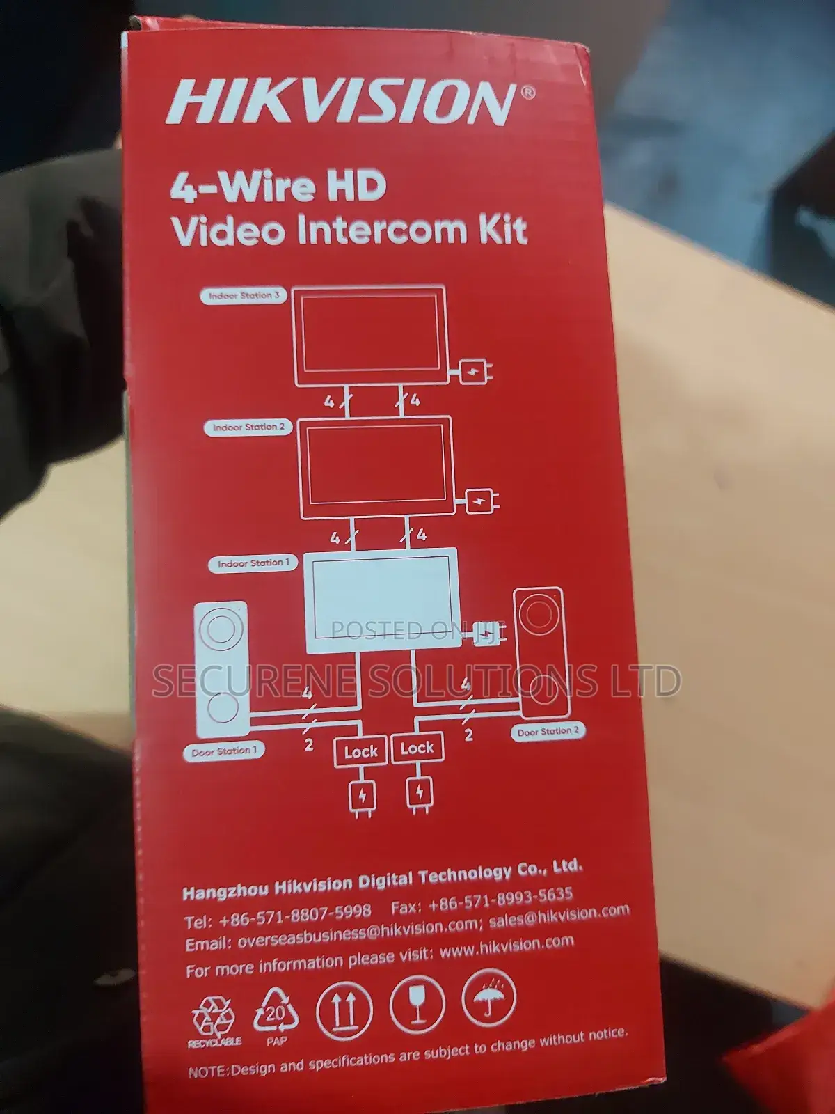 Hikvision Ds-Kis213 - Video Intercom Kit, 4-Wire Mettalic