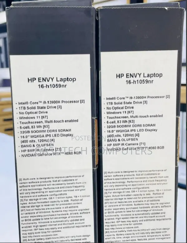 New Laptop HP Envy 16 Gaming 16-H1023dx 32GB Intel Core I9 SSD 1T