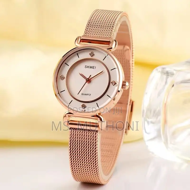 Gold Stainless Steel SKMEI LADIES Wrist WATCH *