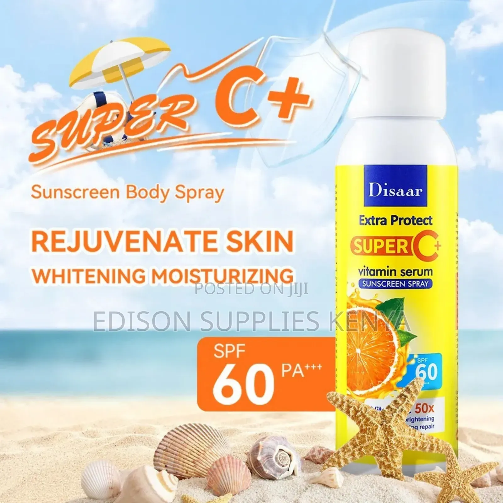 Sunscreen Spray SPF 60 With Vitamin C, Prevents Darkening