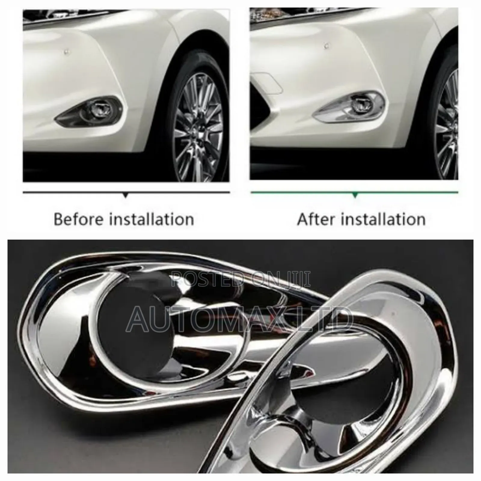 Toyota Harrier, ZSU60, Chrome Finish Fog Lamp Covers