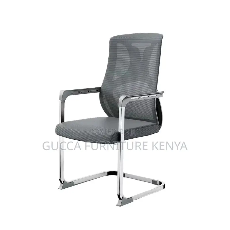 Office Chairs: Modern High-Back Mesh Chrome Conference Seat