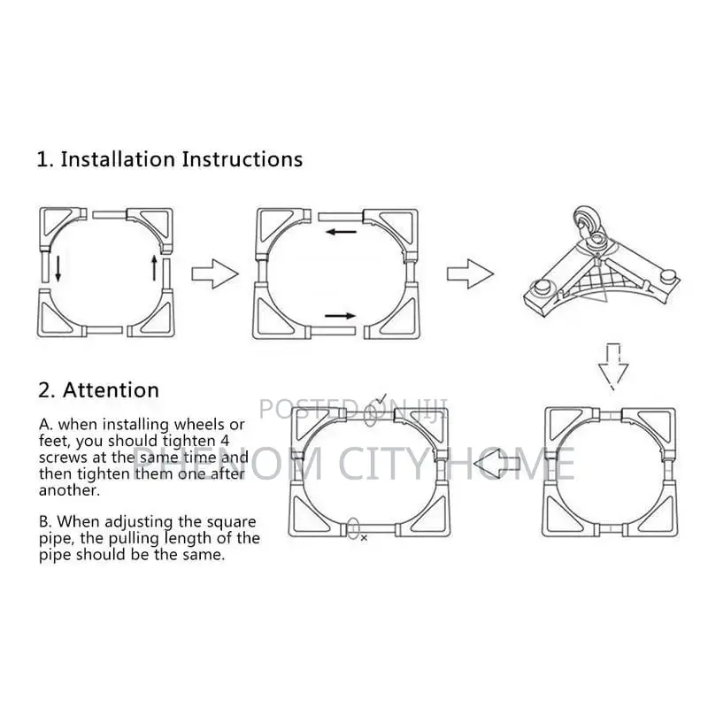 Heavy Duty Adjustable Fridge Washing Machine Base