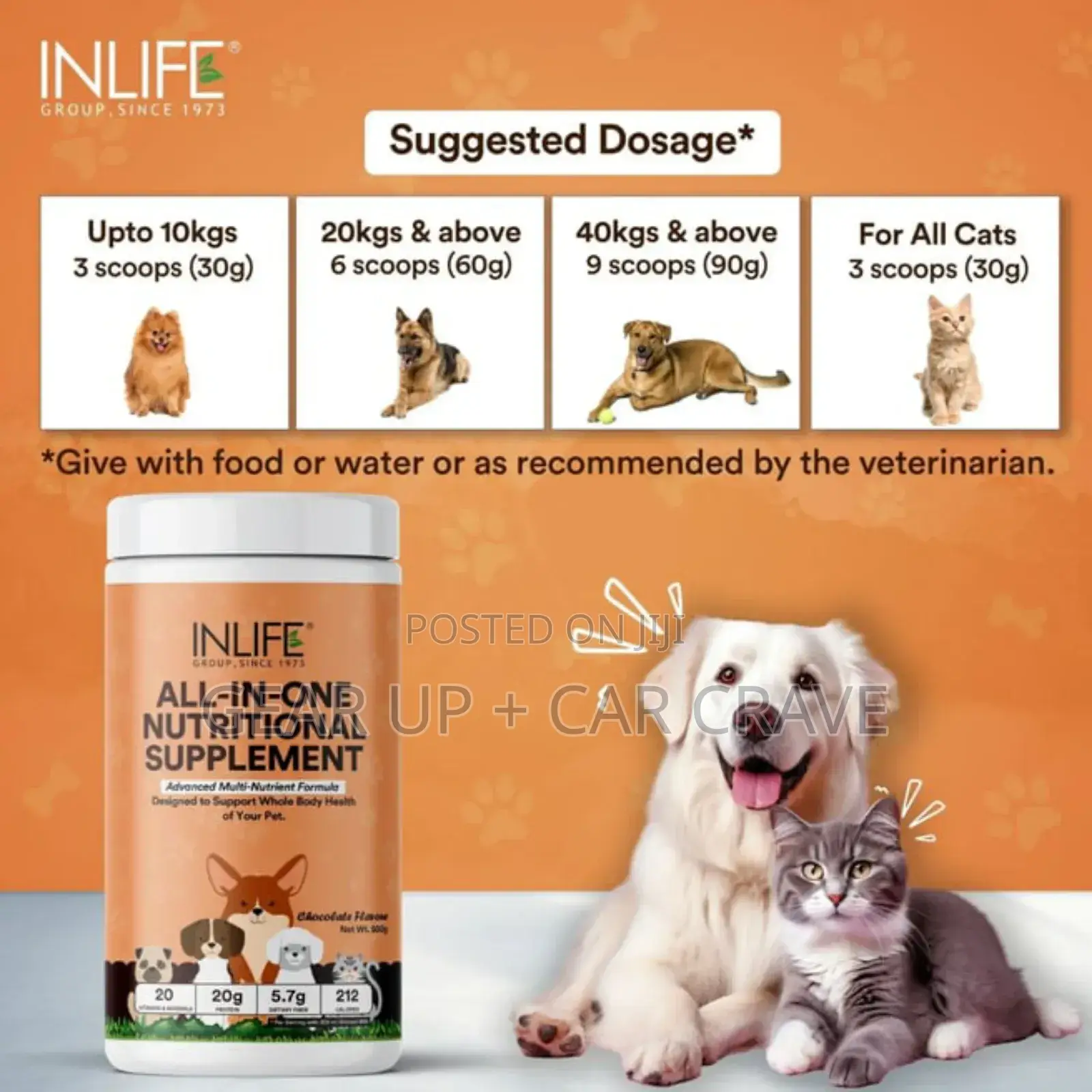 INLIFE All-in-One Nutritional Supplement for Pets