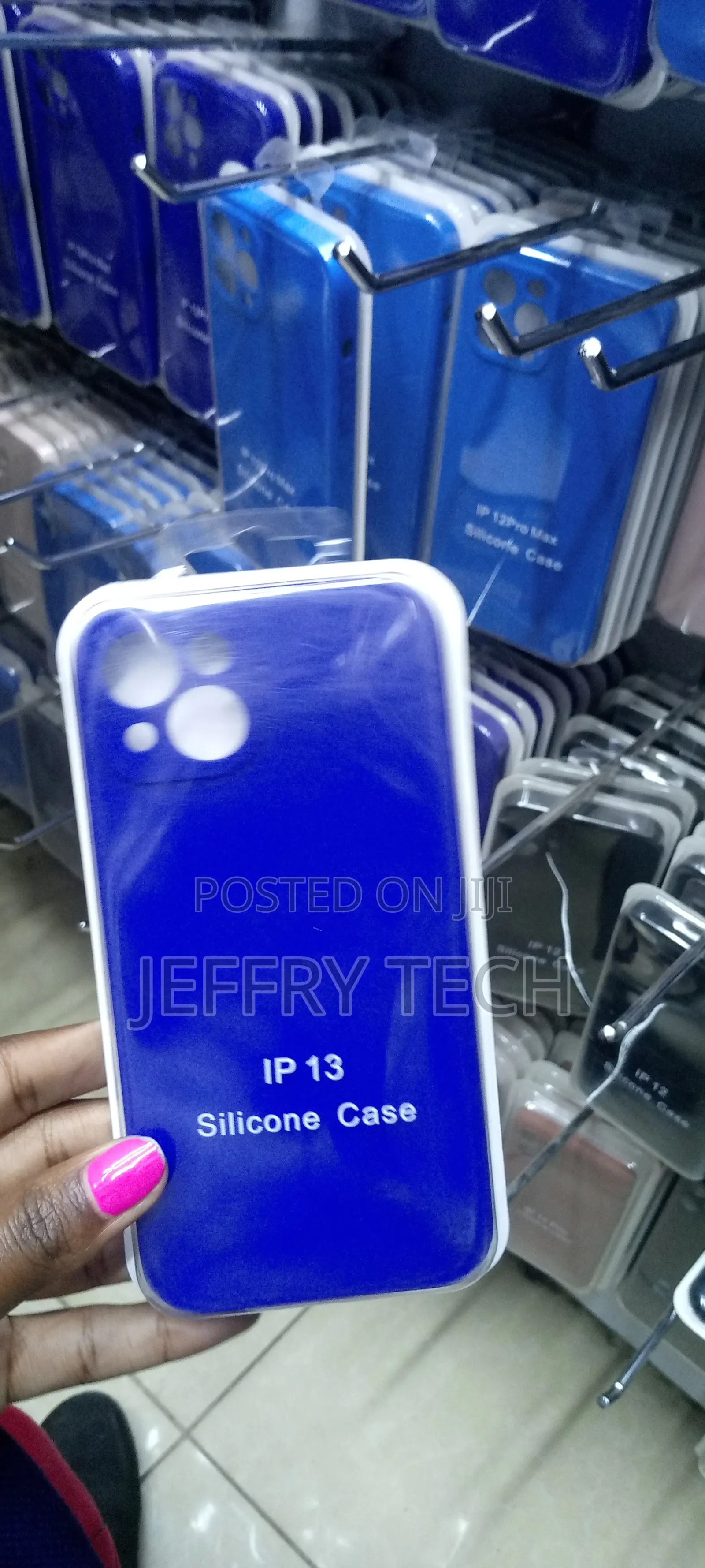 Liquid Protective Phone Case Compatible With iPhone 13- Blue