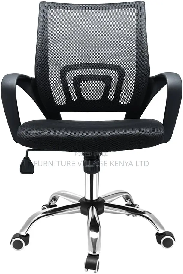 Office Seats; Swivel Clerical Mesh Office Chair in Black