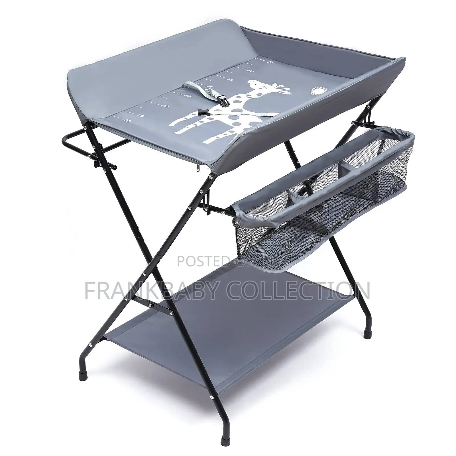 Height Adjustable Baby Changing Station With Rack