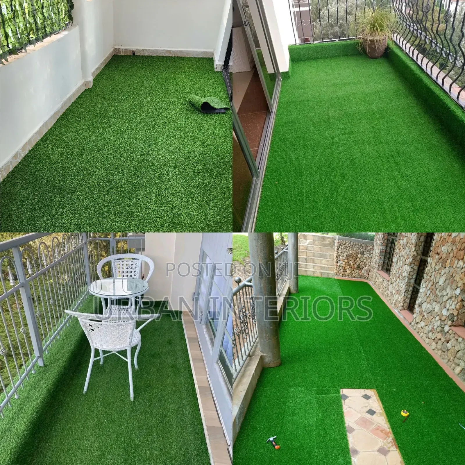 Grass Carpet Grass Carpet With Balcony Chairs