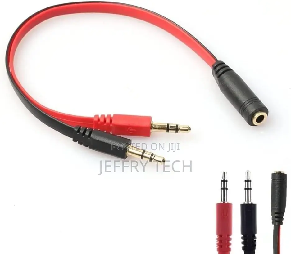 Zonic Audio Cable 3.5mm Female to Dual 3.5mm Tter Aux Male H