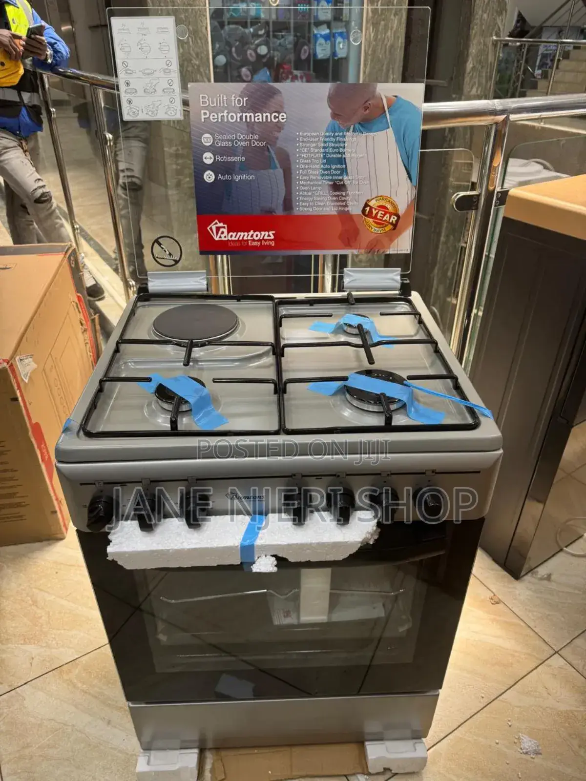 Ramtons 60 by 55 3+1 Standing Cooker