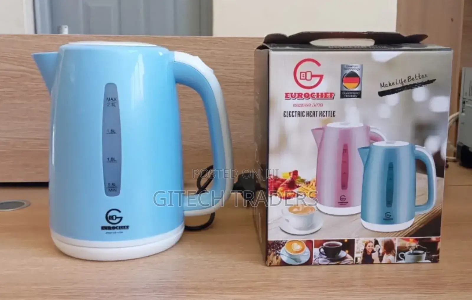 2.3ltrs Plastic Eurochef White Kettle