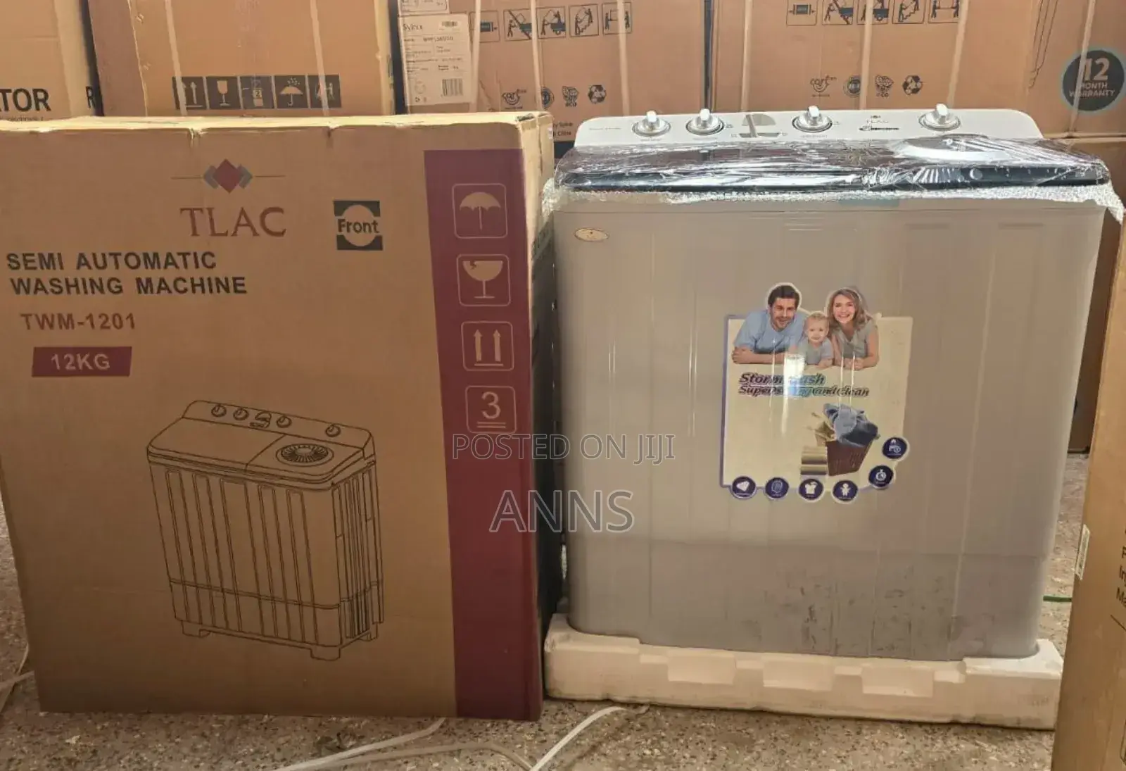 Tlac Twin Tub 12kgs Semi-Automatic Washing Machine