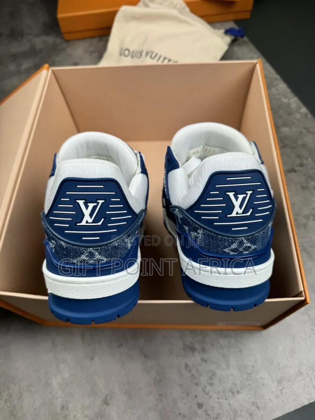 Louis Vuitton Trainer Blue Denim Sneakers
