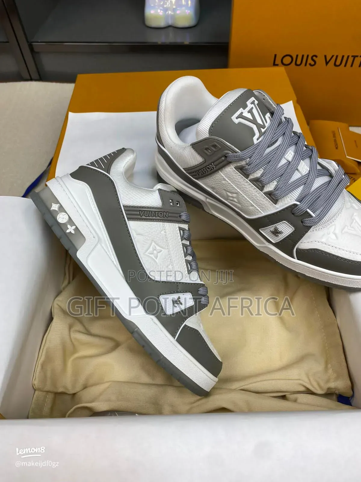 Louis Vuitton Trainer Grey White Sneakers