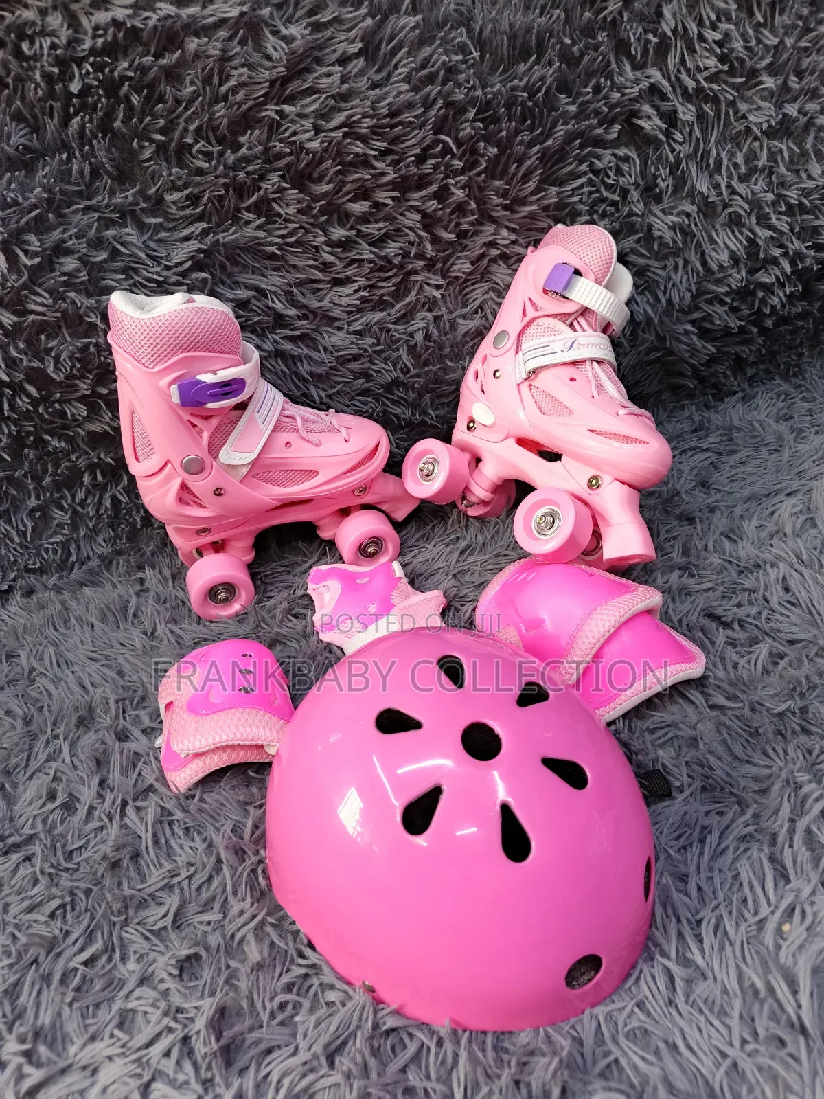 Adjustable Quad Roller Skates for Beginners Fullset - Pink,