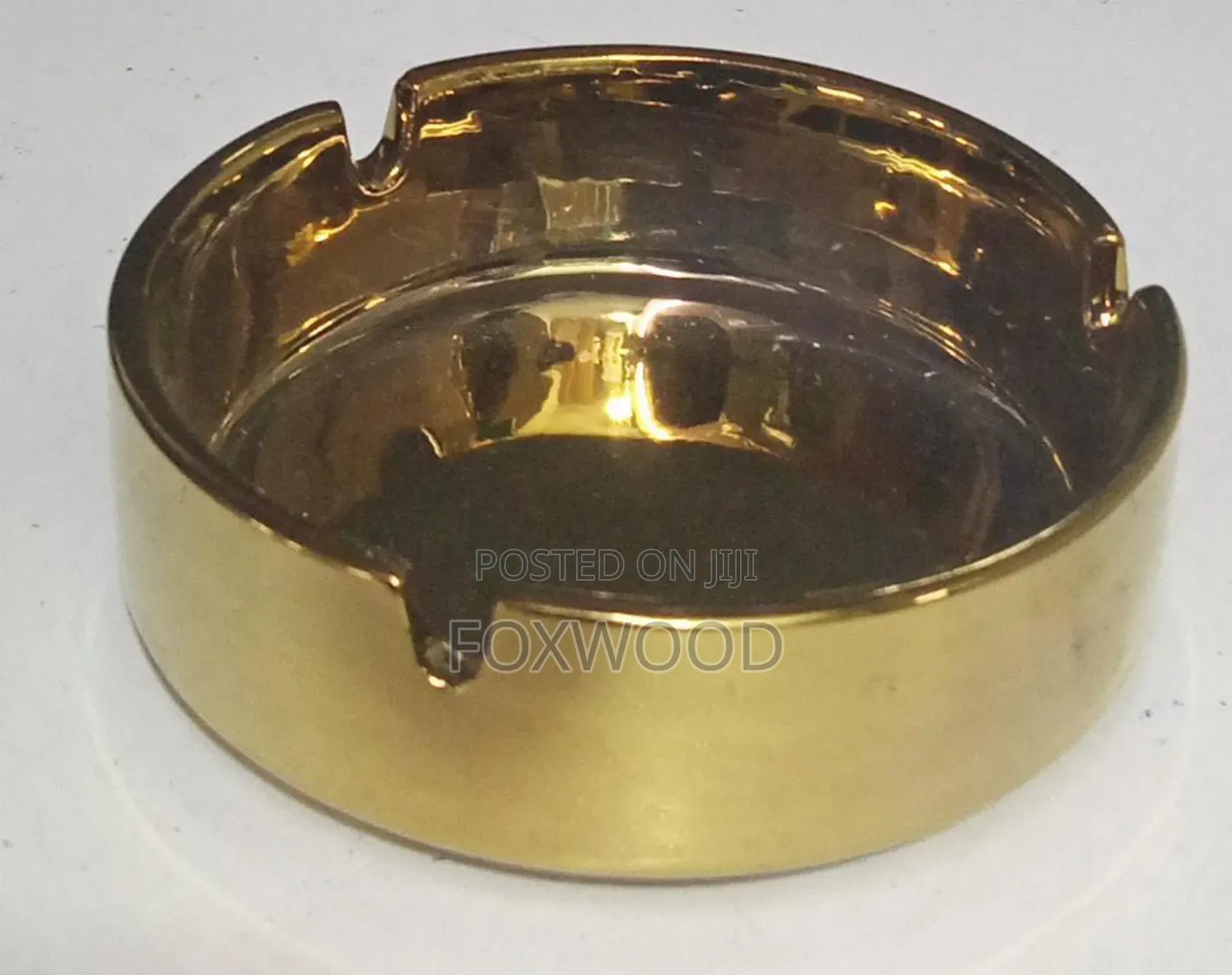 Ceramic Gold Ash Tray