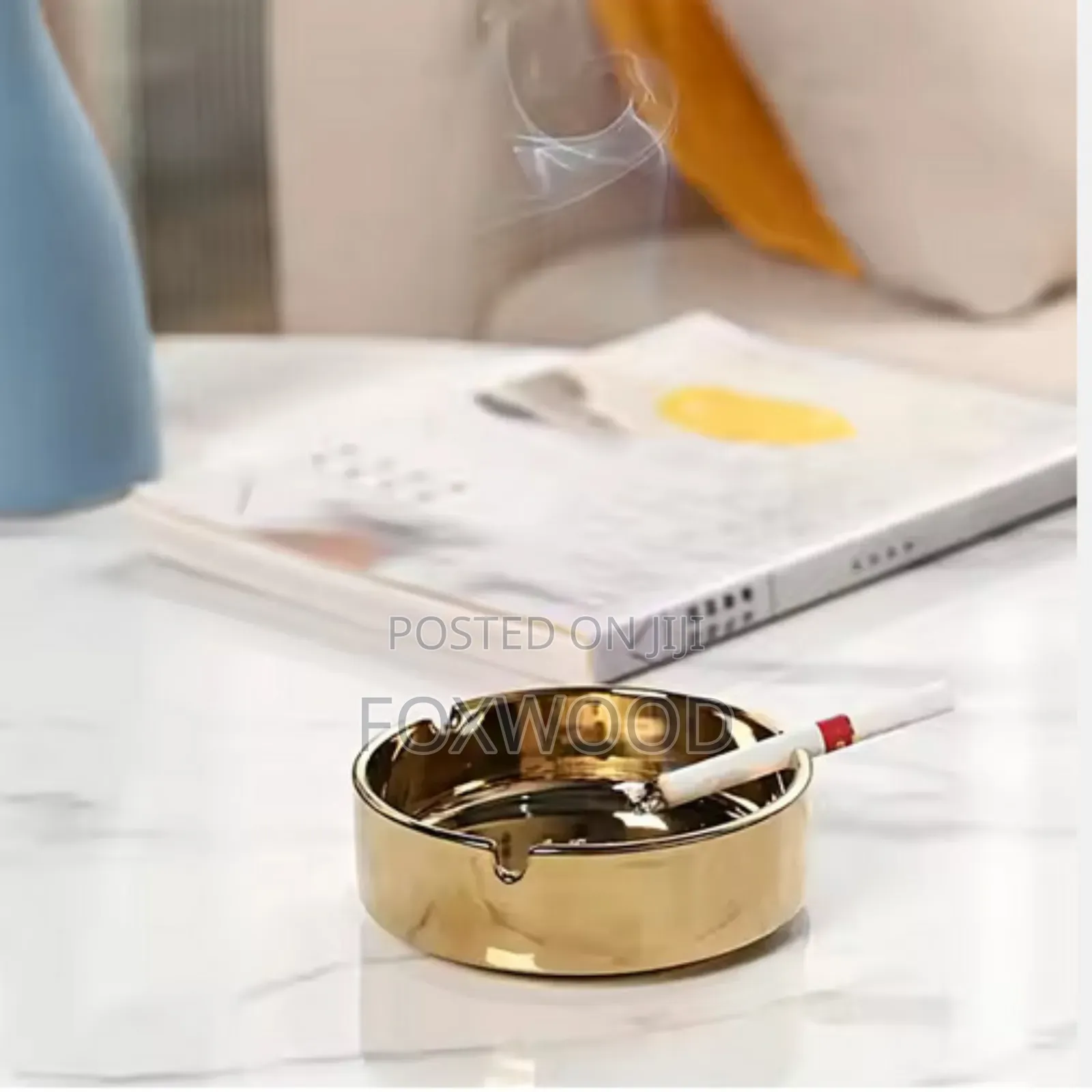 Ceramic Gold Ash Tray