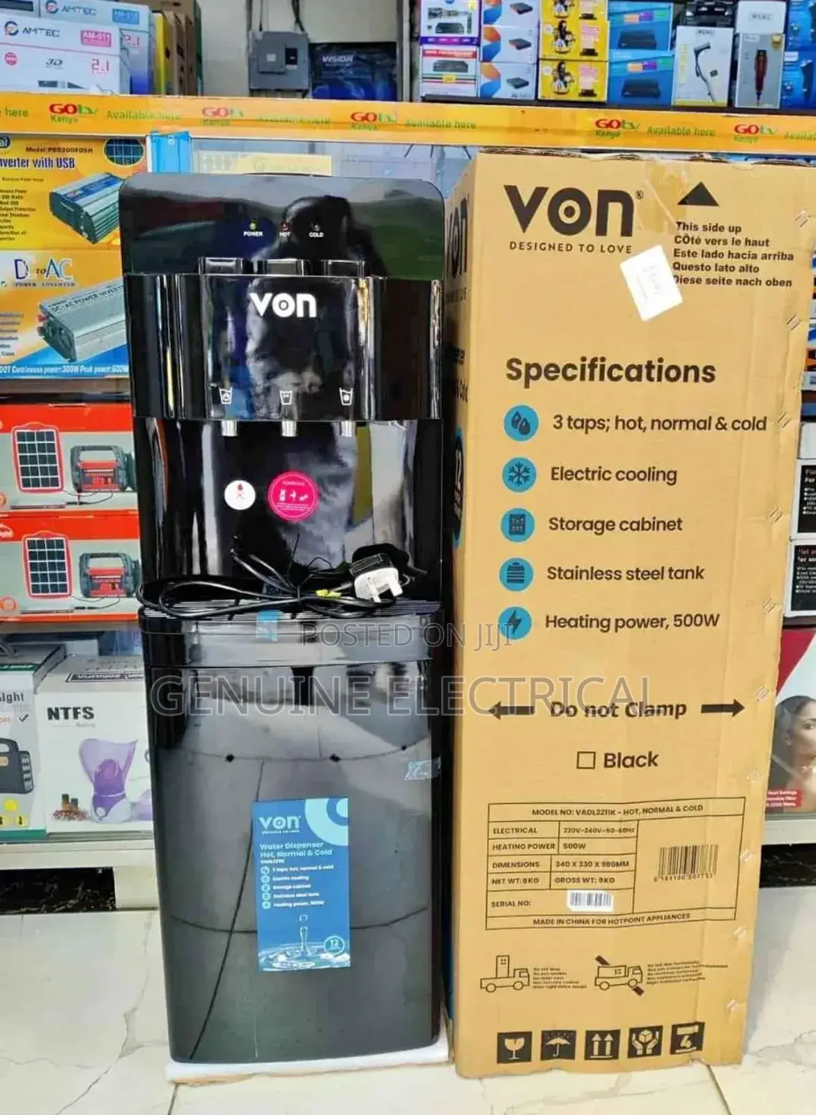 Good Quality Von Black 3 Taps Dispenser