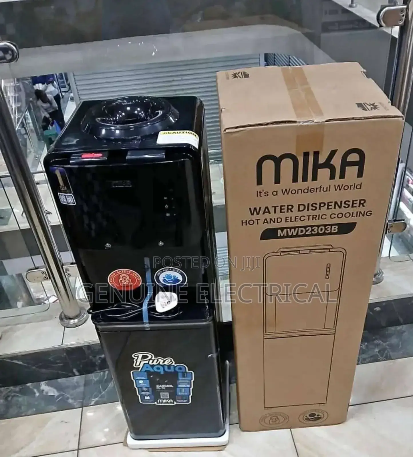 New Model Mika Black Hot and Cold Dispenser