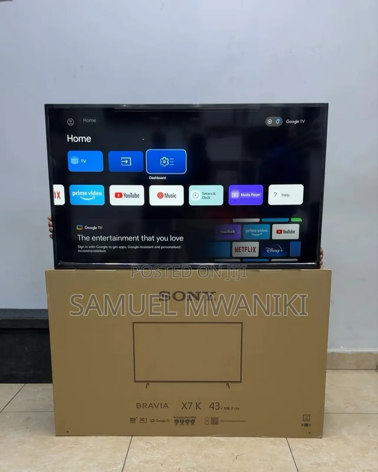 Sony Bravia 43′′ Smart UHD Google TV X7K