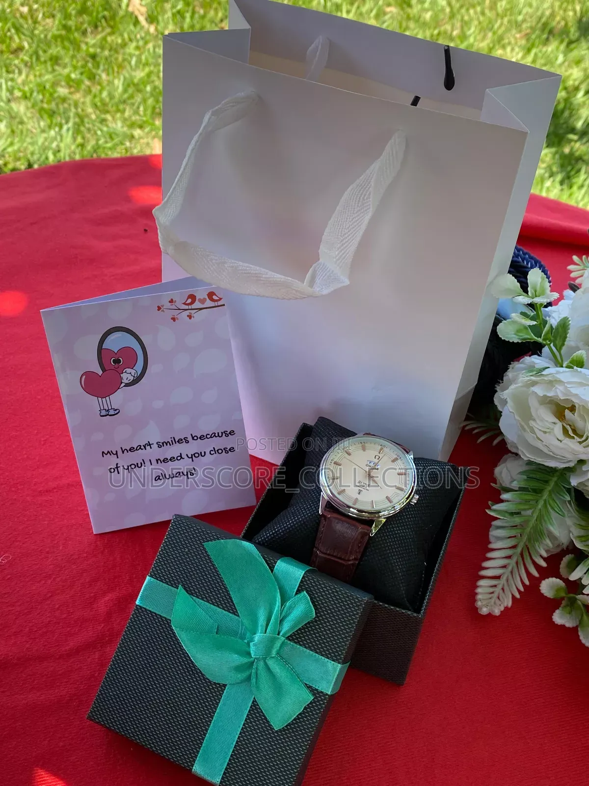 Leather Watch N a Card Gift Set