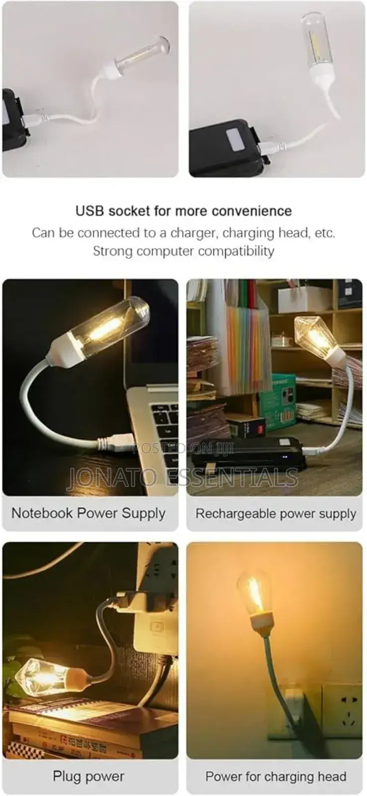 Portable USB Night Light, Lamp Bulb