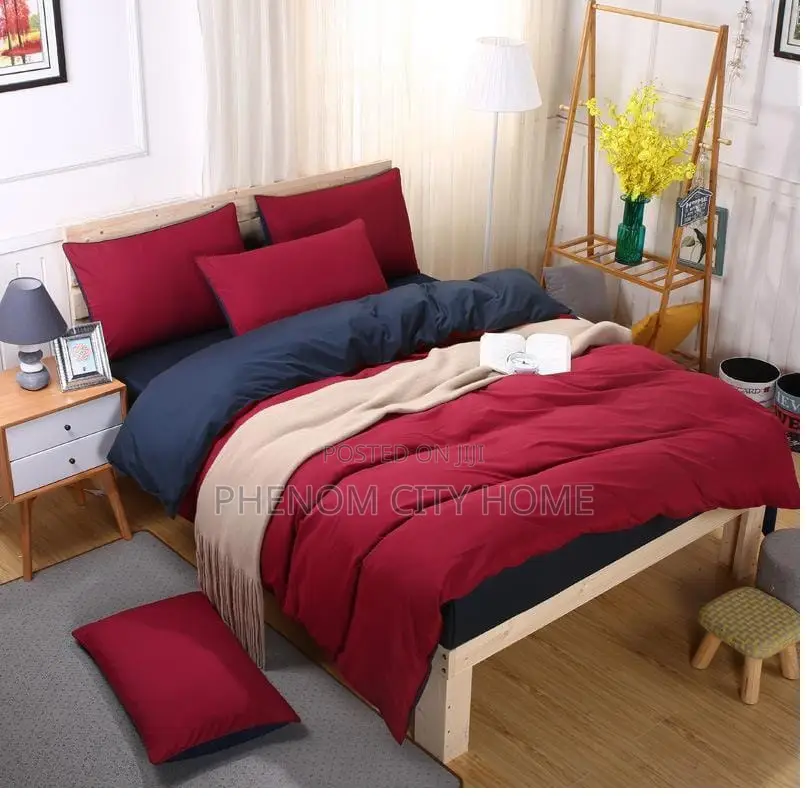 Grey Plain Cotton Duvet Cover Available