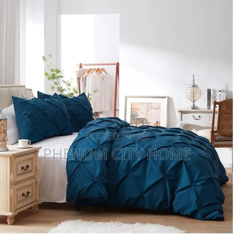 White Pintuck Duvet Cover Set
