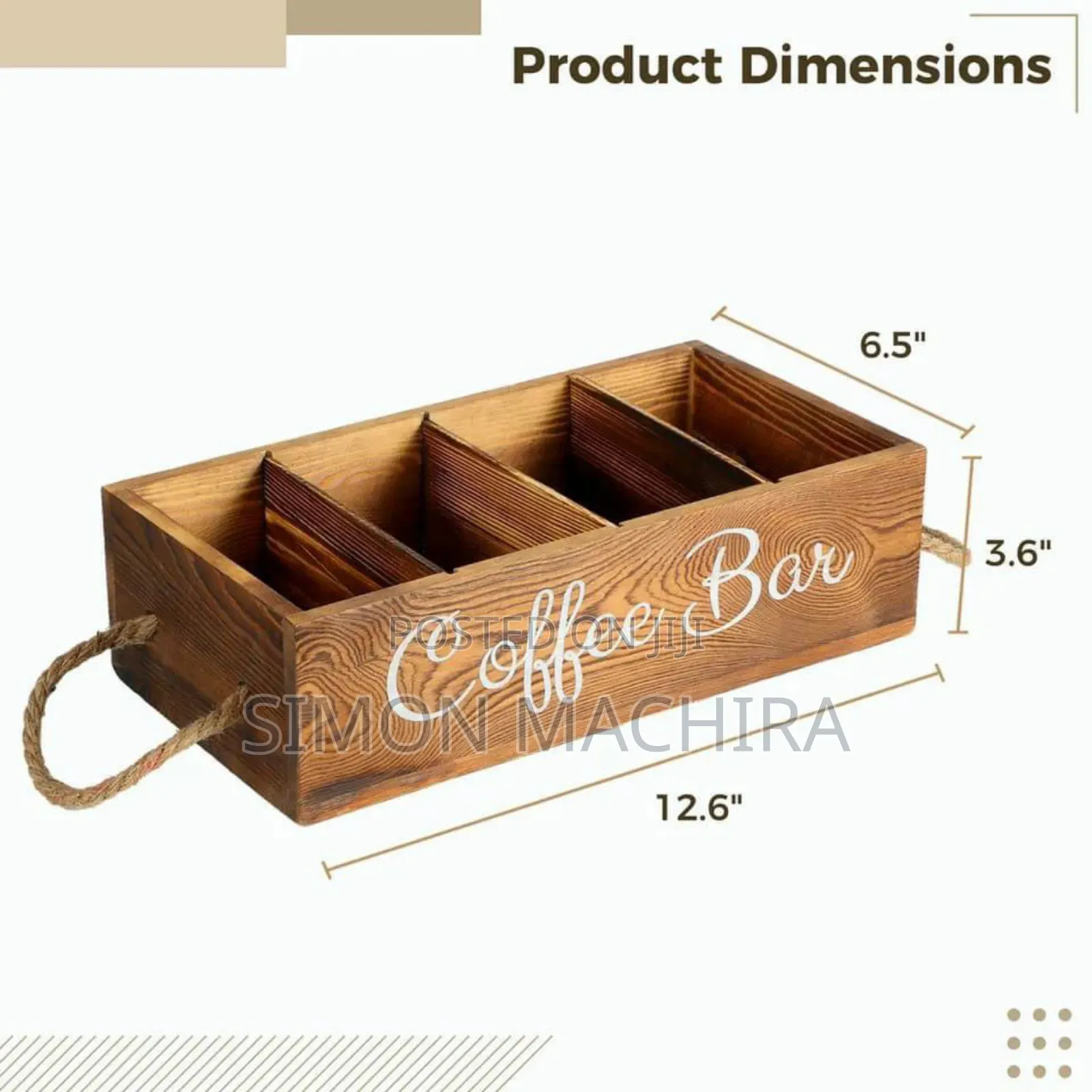 Wooden Tea Organizer/ Coffee Organizer