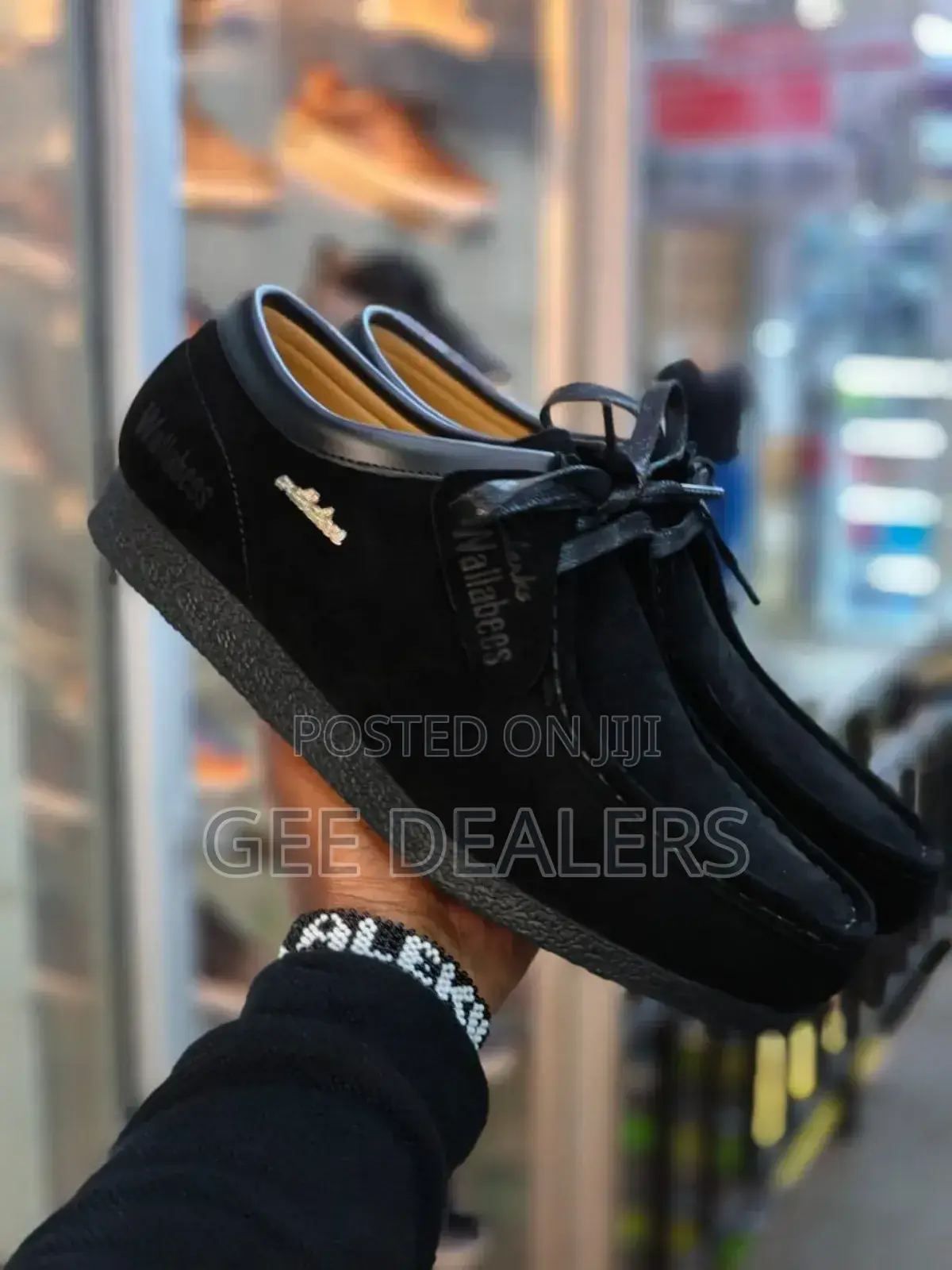 Black Clark Wallabees Casual Shoes,