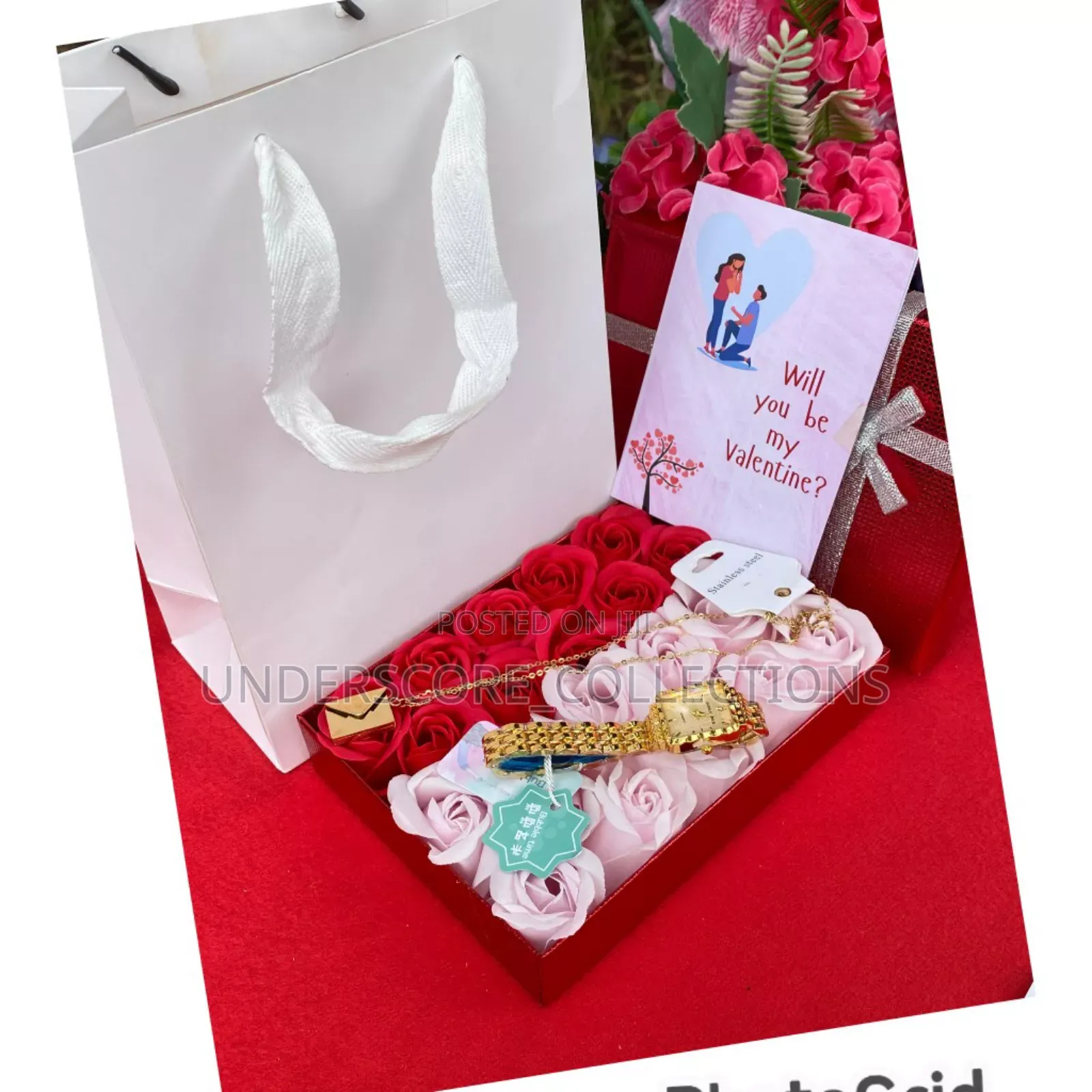 Roses, Necklace,Watch Gift Box for Women