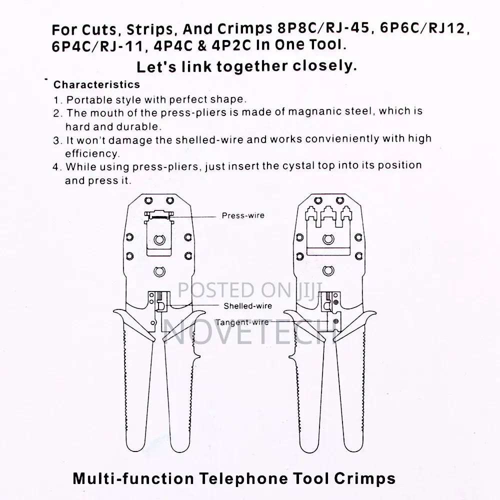 New RJ45 Crimping Tool Network Cable Ethernet Internet
