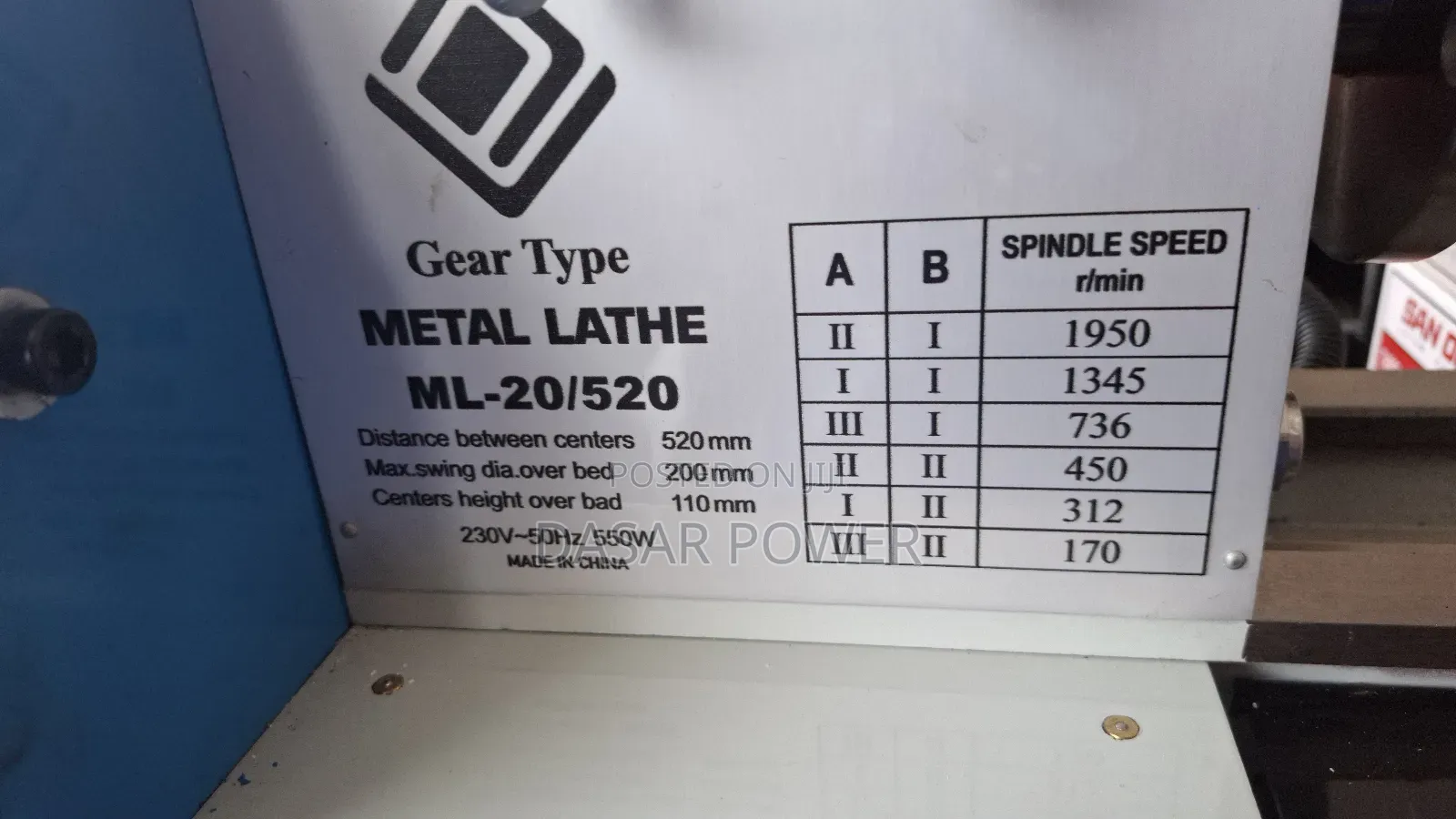 Metal Lathe Machine.