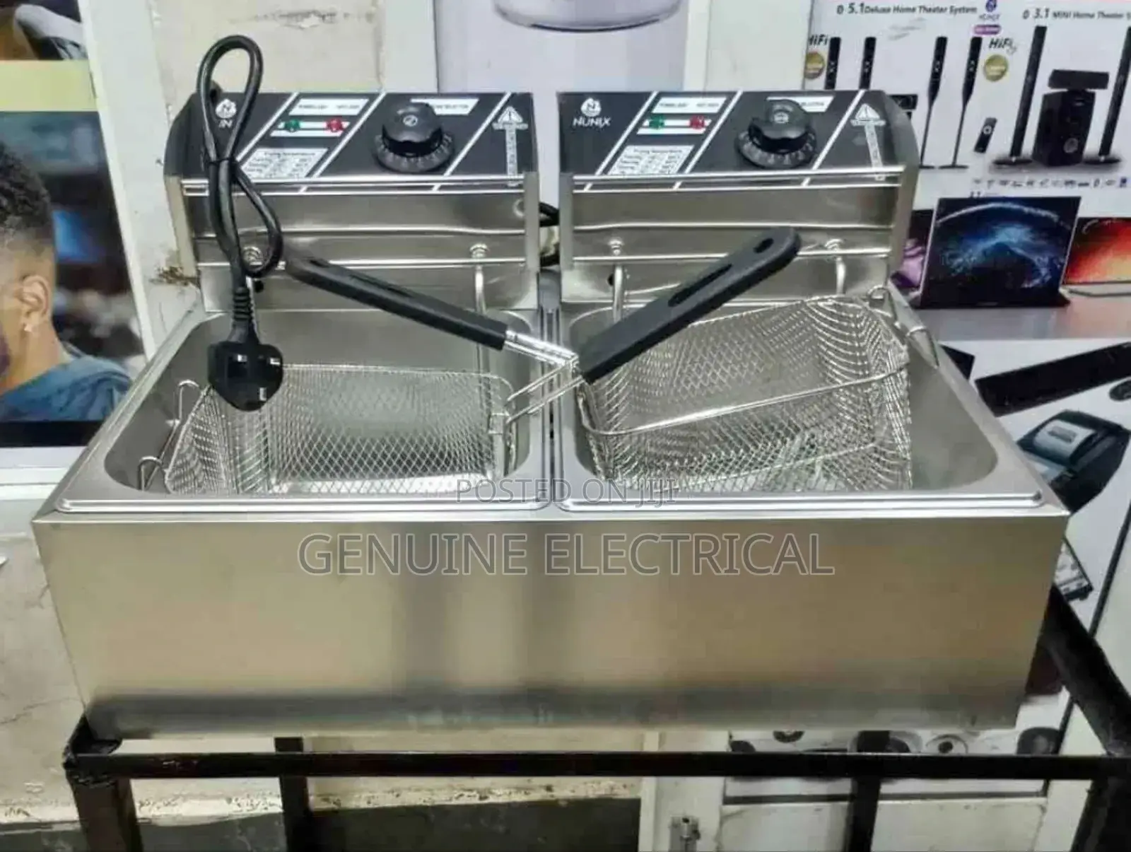 Authentic Nunix Double Deep Fryer Stainless Machine