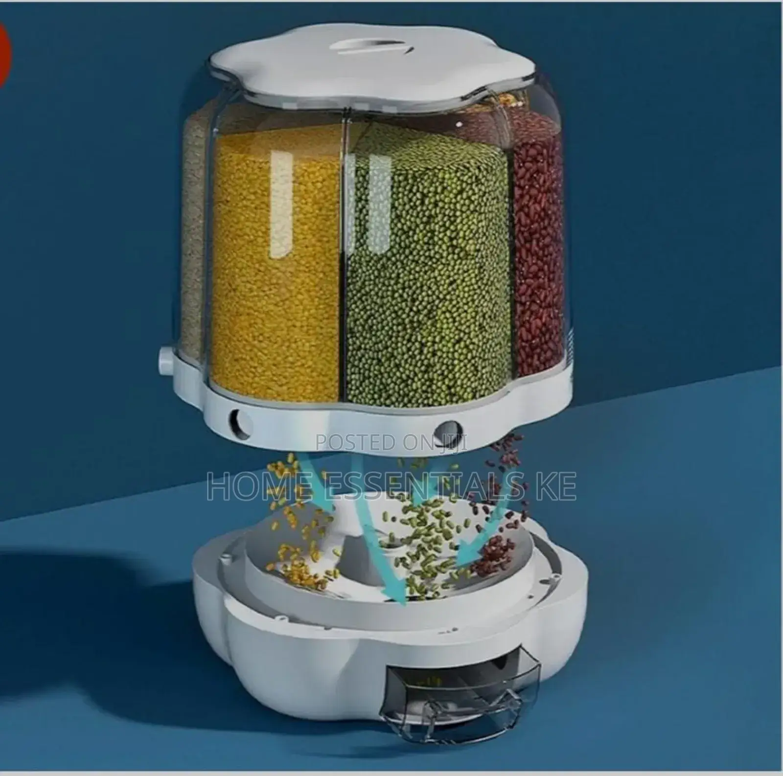 *360° Rotating Sealed Cereal Dispenser Barrel 12kgs