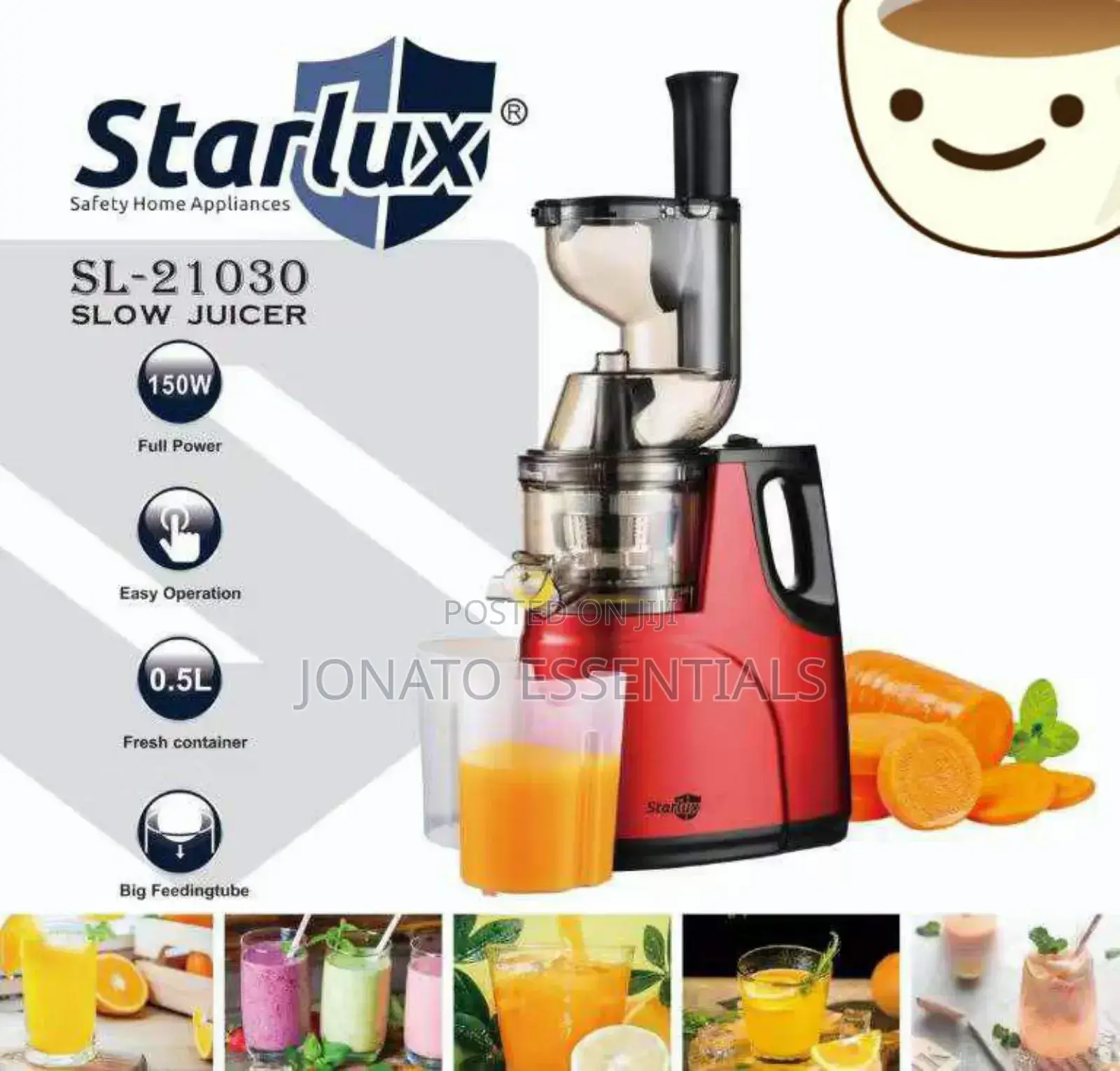 Starlux SL-21030 Slow Juicer, Juice Extractor