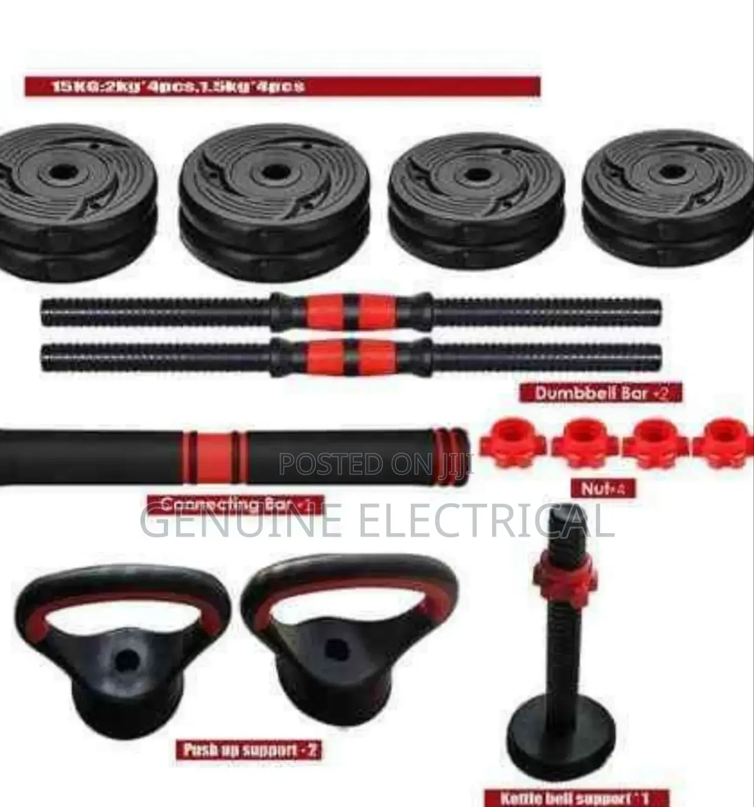 High Quality 15kg 6 in 1 Dumbell