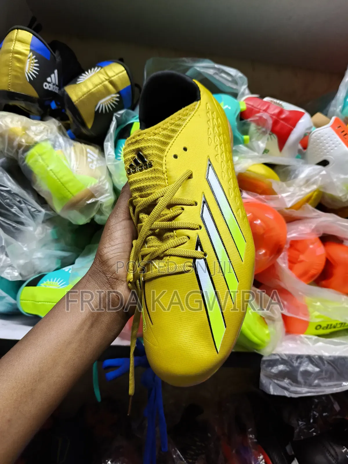 Yellow Adidas Football Boots (Size 41_ 45)
