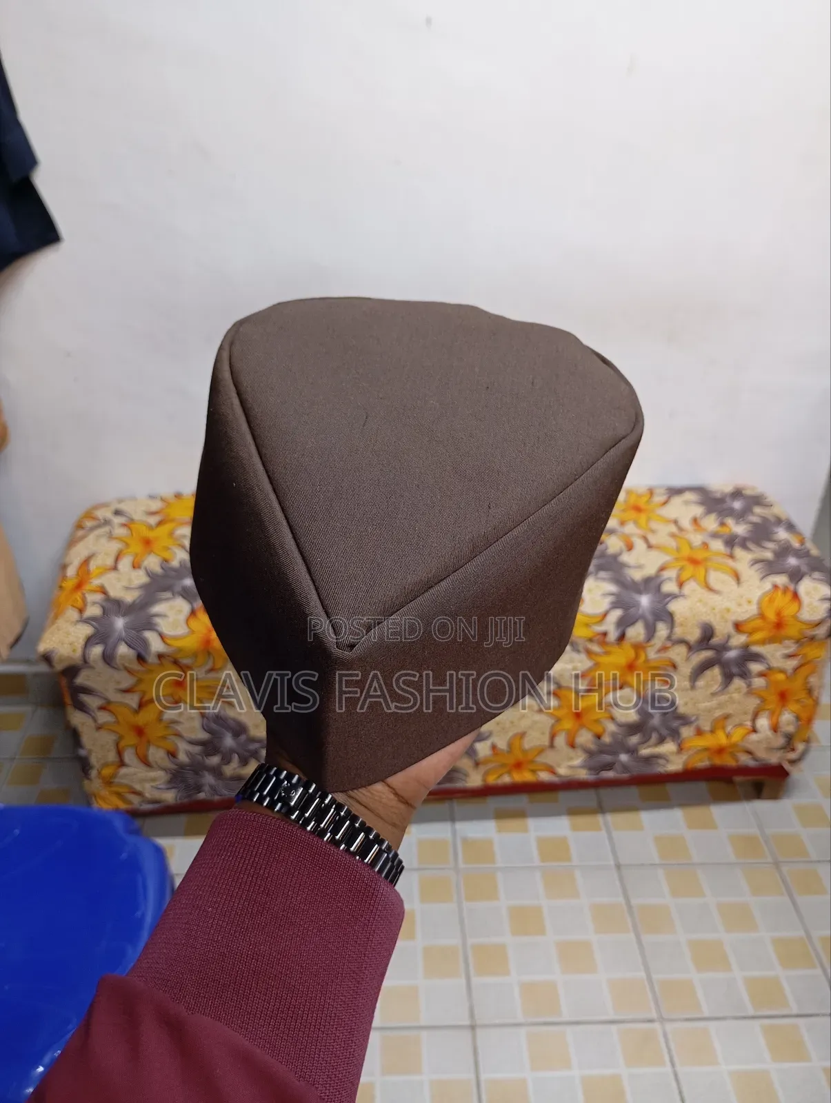 Brown Oval Cap for the African Man