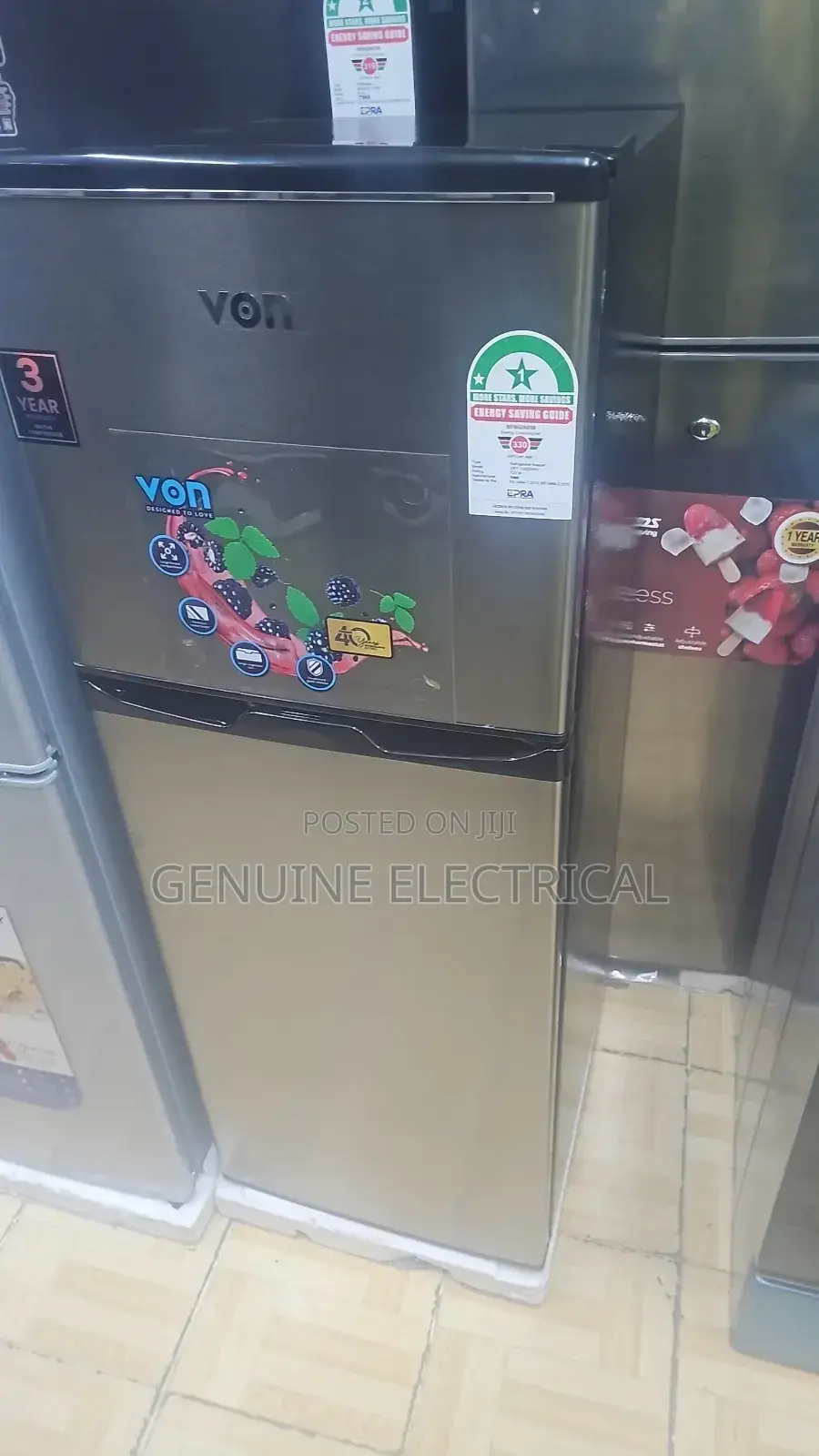 Von 181litres No Frost Fridge