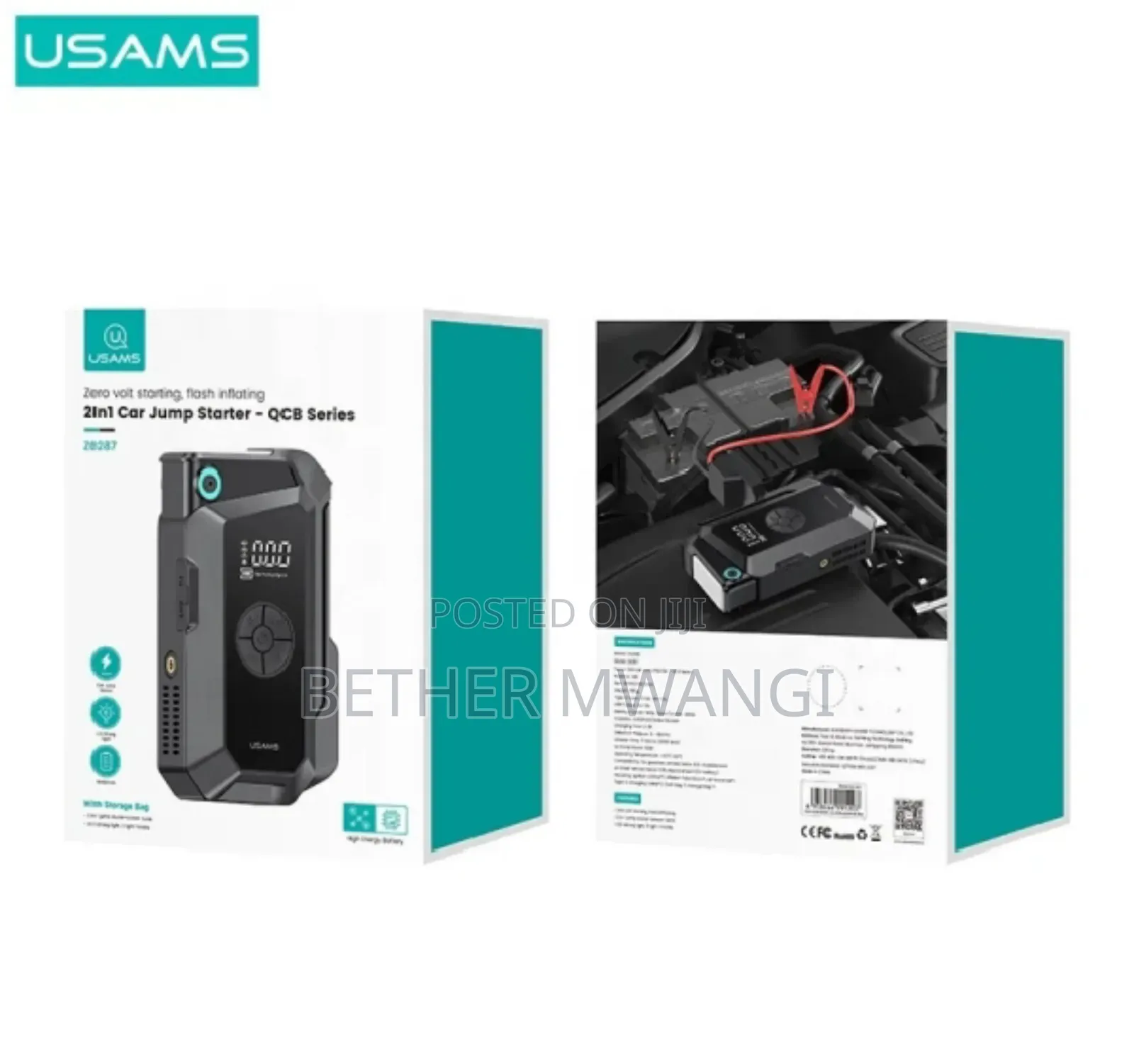 USAMS ZB287 Car Jump Starter 8000MAH in Kenya