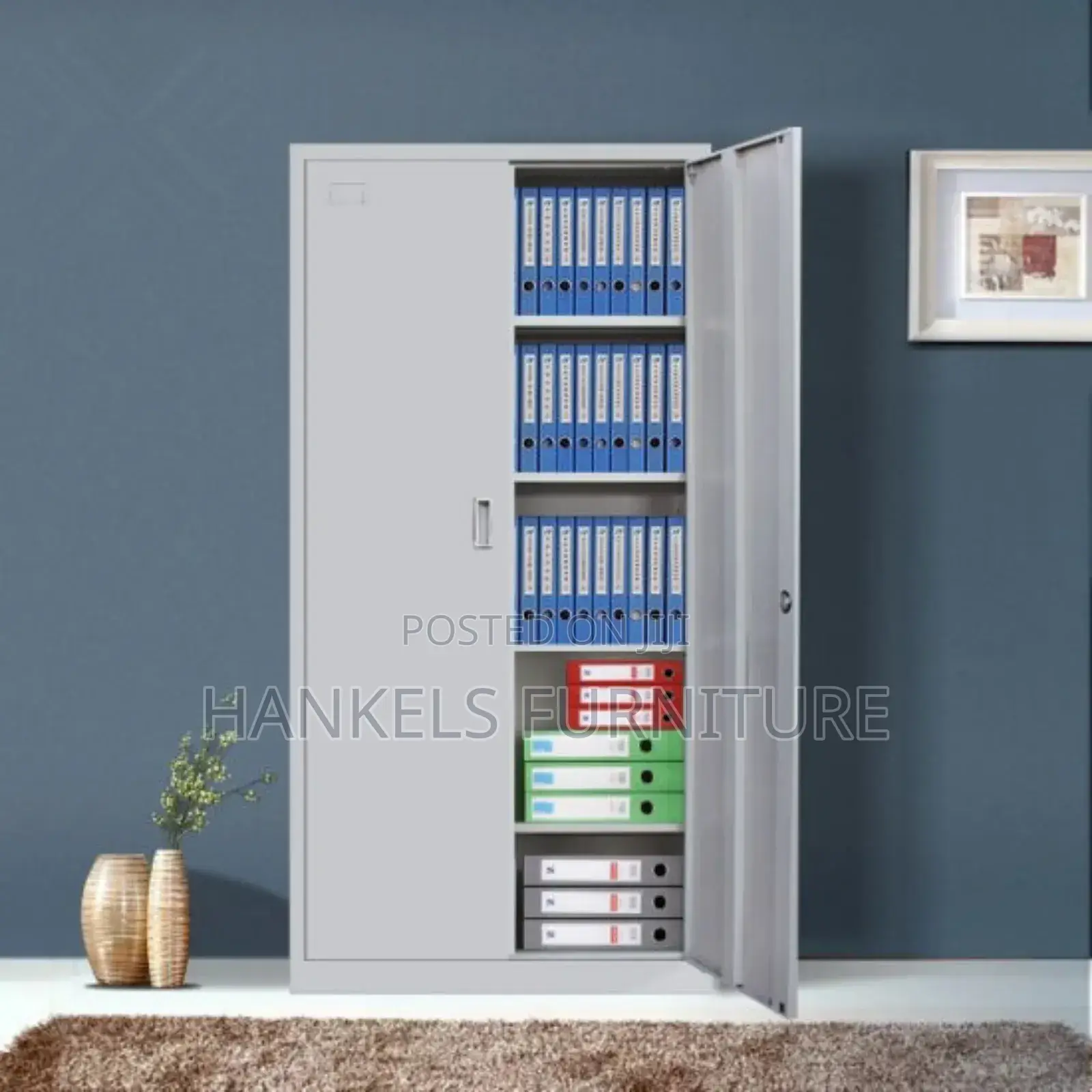 2 Door White Office Filing Cabinet