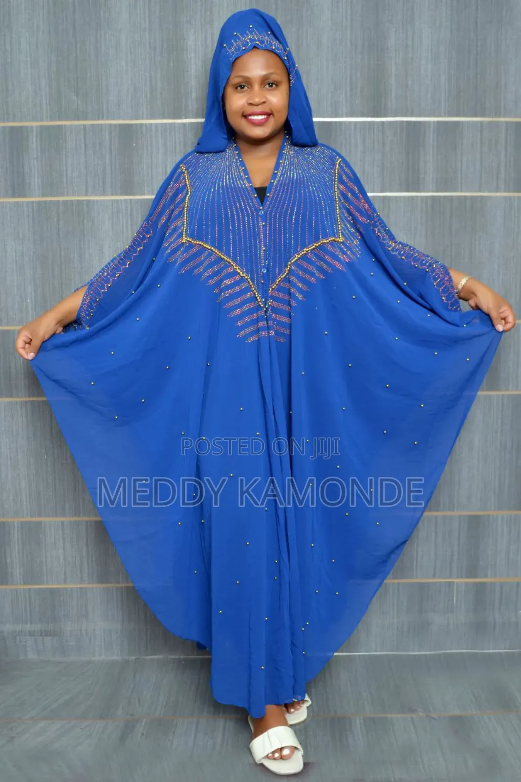 Free Size Blue Kaftan