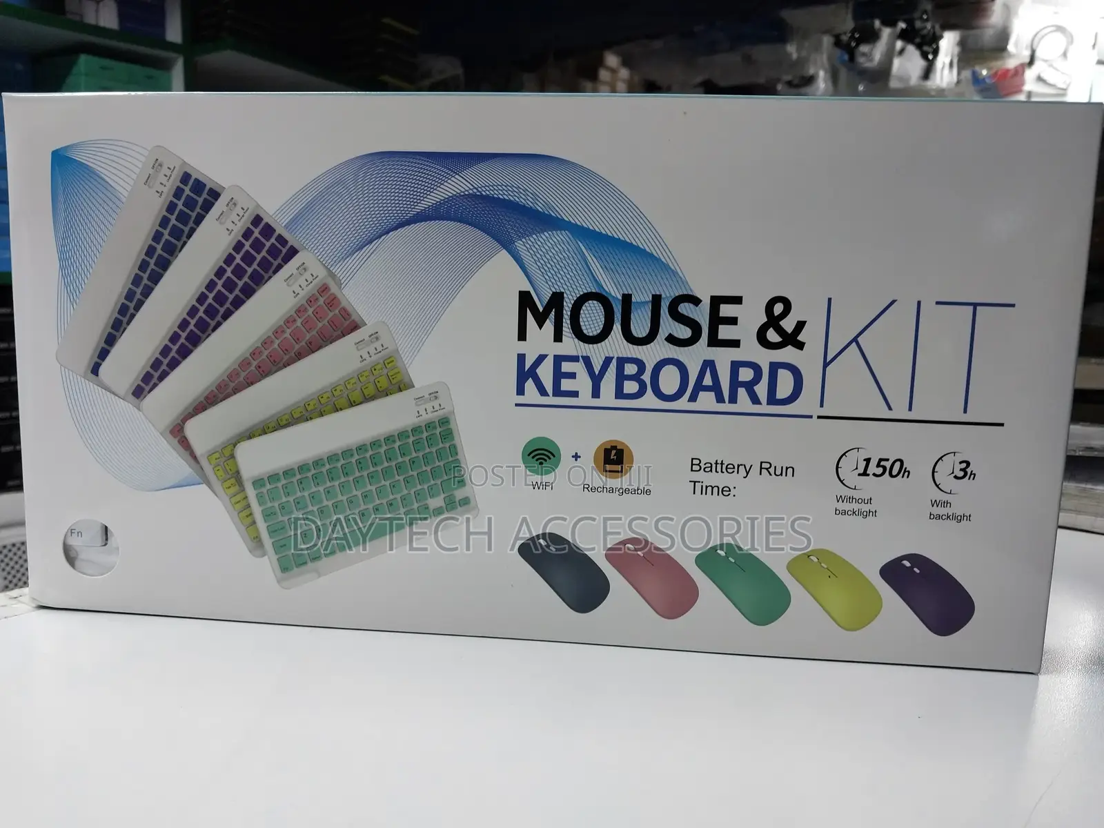 Bluetooth Keyboard and Mouse Combo, 10" Rechargeable Wireles