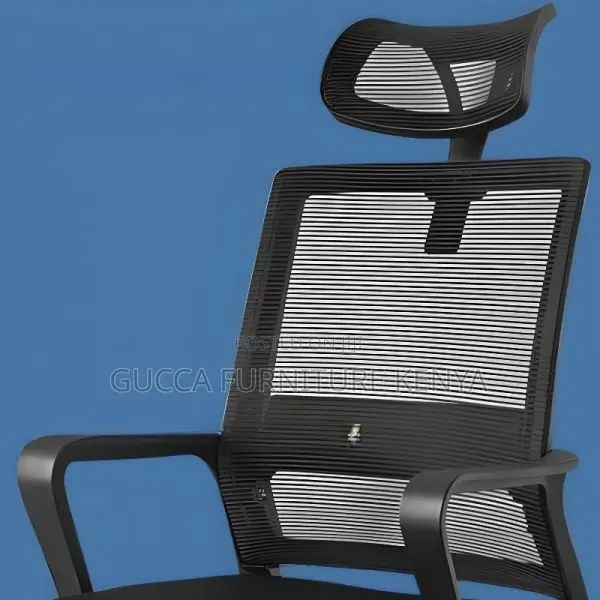 Office Chairs: Mesh Black Textile Office High Back Chair