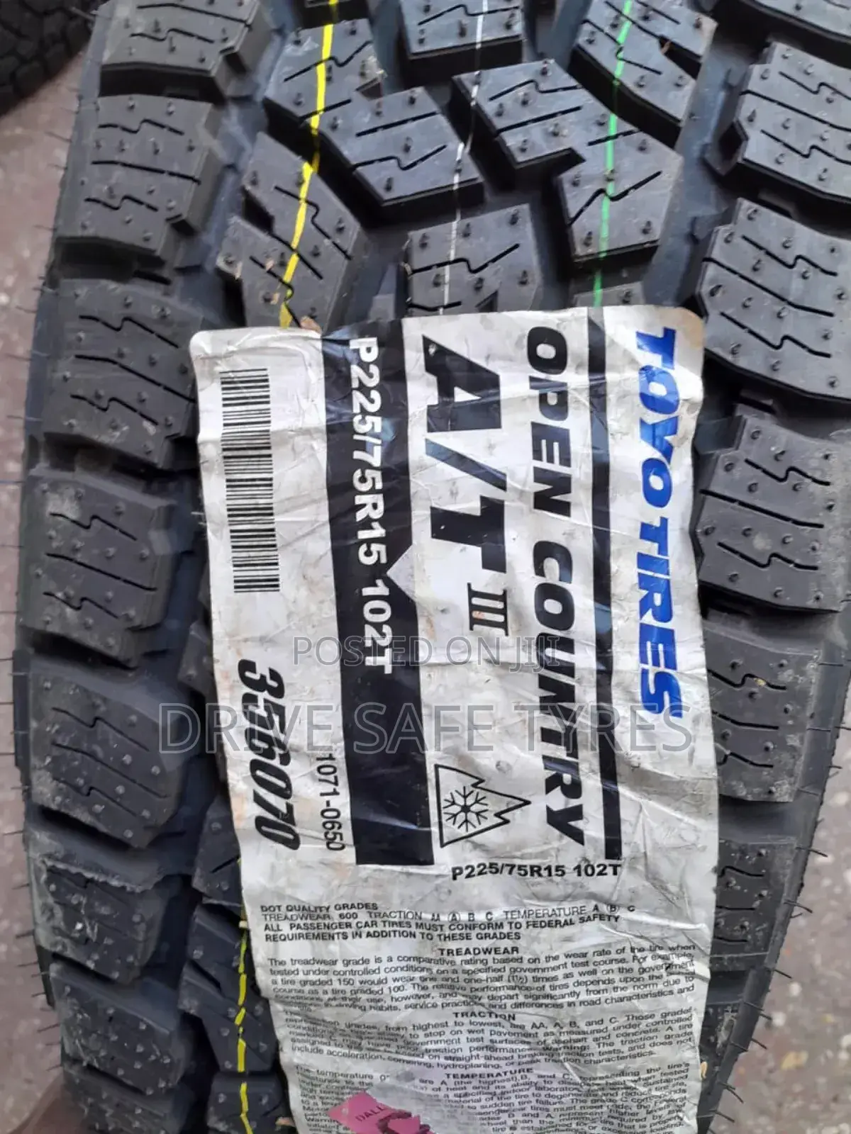 225/75 R15 Toyo Tyre Made in Japan Allterrain
