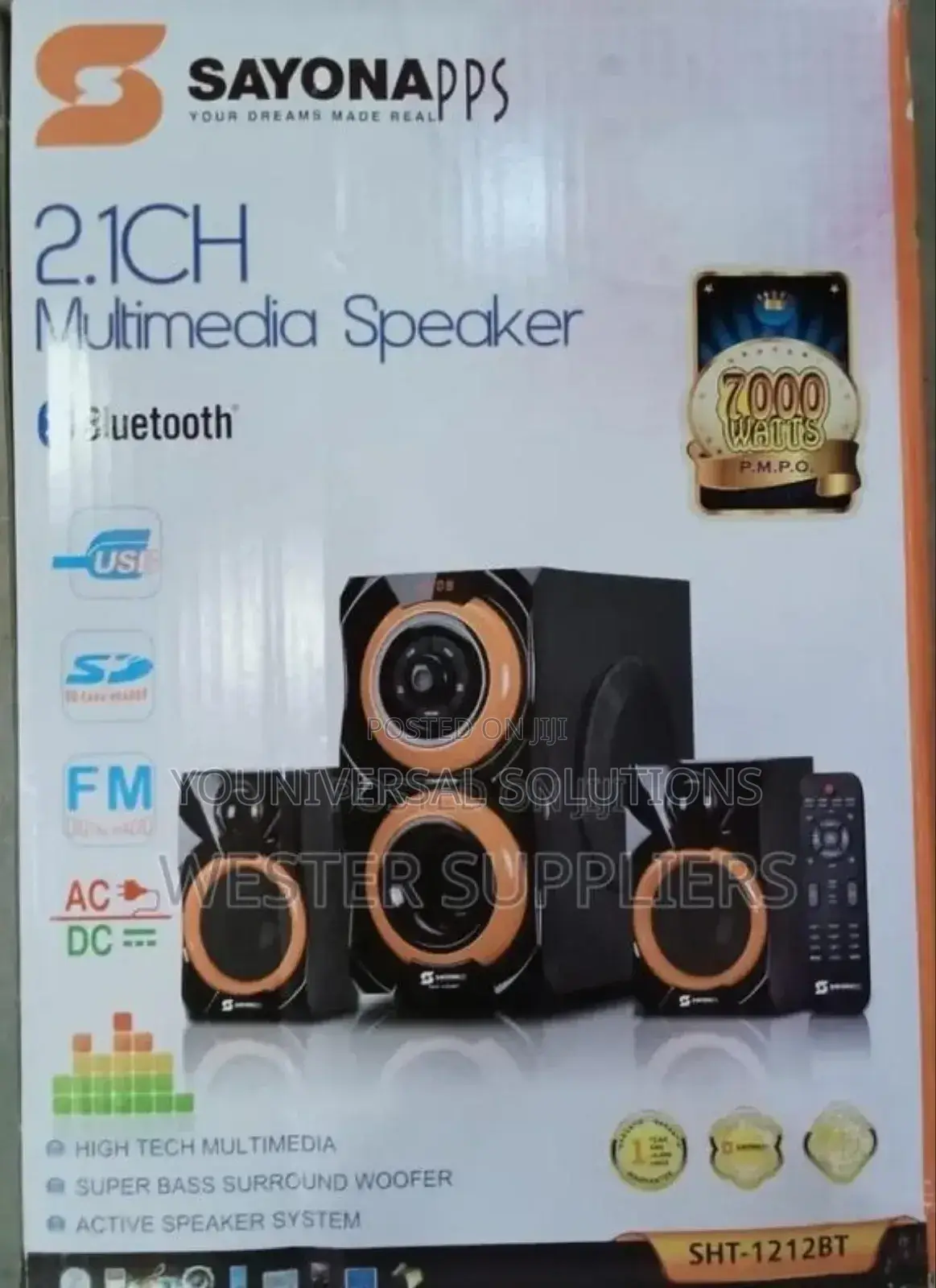 Sayona SHT-1212bt Superb Quality Sound - 2.1 Ch Bluetooth
